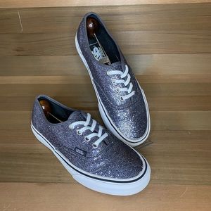 Vans Silver Sequin Skate Sneakers -Womans size 7